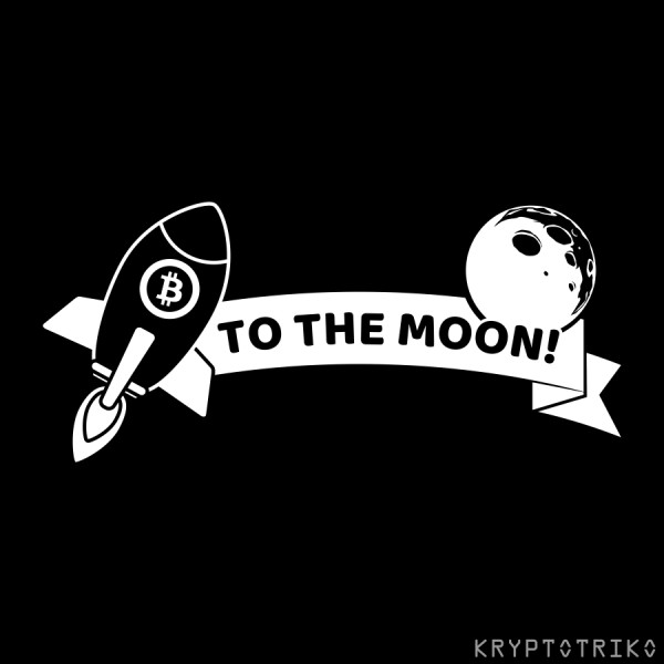 Bitcoin Moon, mikina bez kapuce
